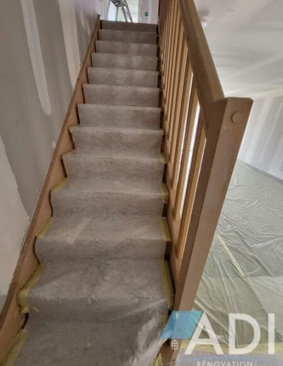 plâtrerie protection escalier