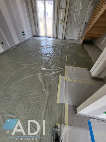 peintre en bâtiment protection sol travaux propres